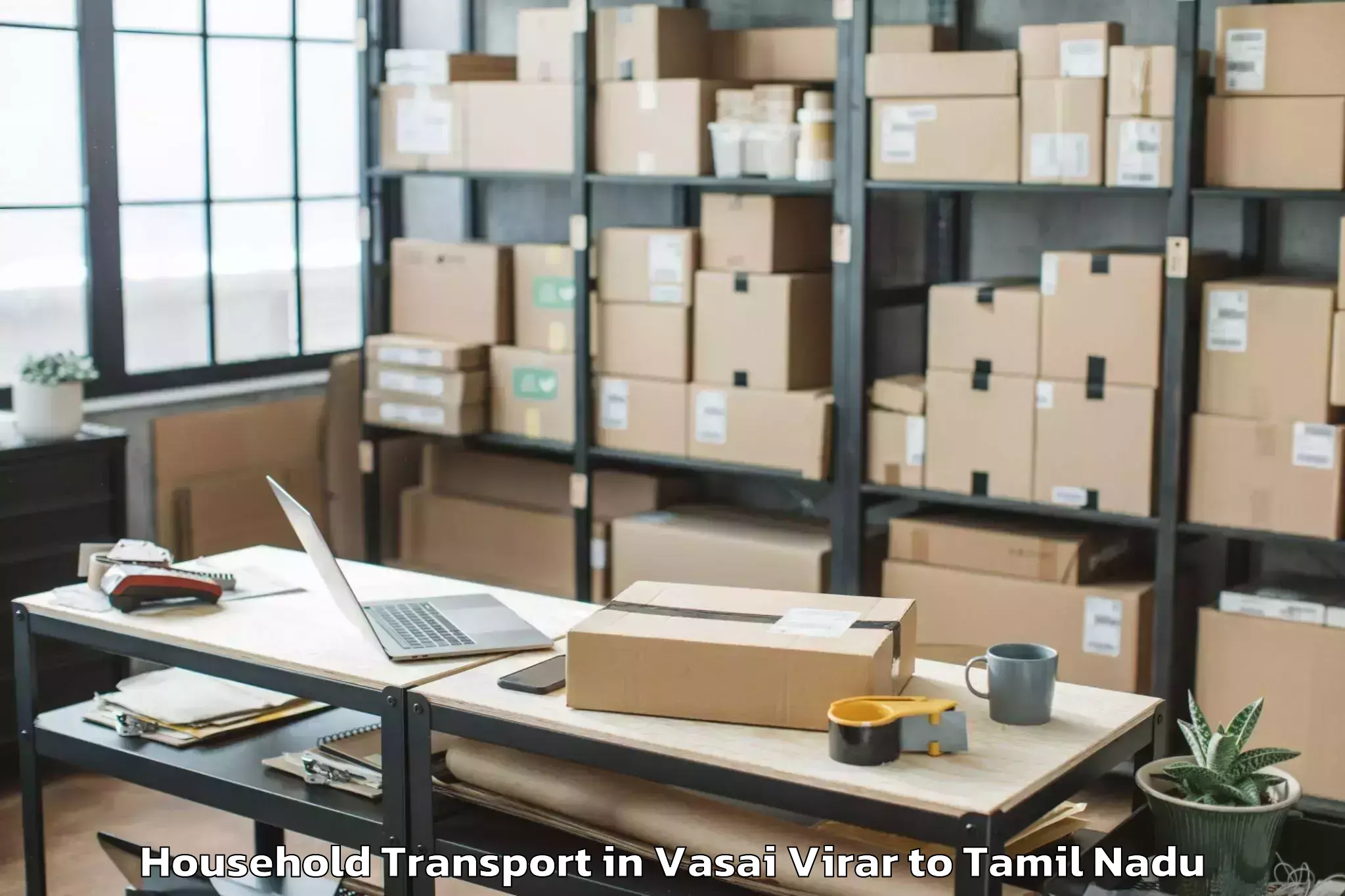 Top Vasai Virar to Kudankulam Household Transport Available